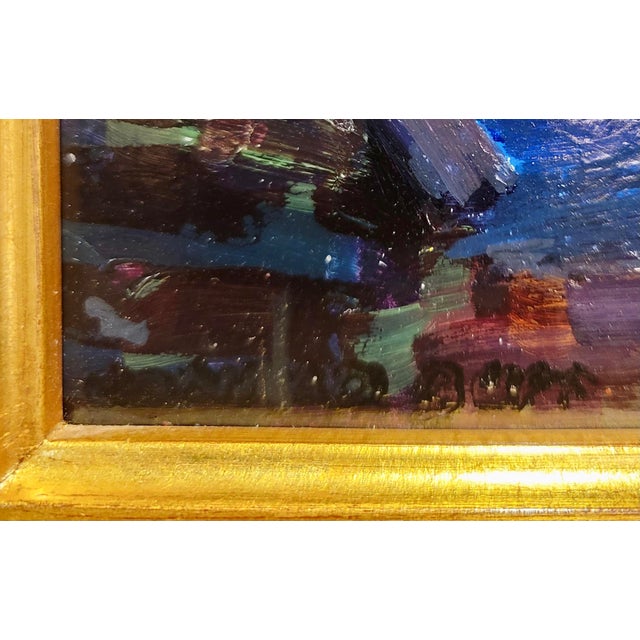 Sky Blue Conrad Buff -California Snow-Capped Sierra Mountains-Oil Painting For Sale - Image 8 of 10