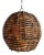 Burnt Bamboo Globe Pendant Light Small For Sale