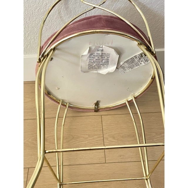 Mid 20th Century Vintage George Koch Mauve Vanity Stool Chair Hollywood Regency For Sale In Denver - Image 6 of 12