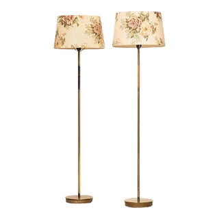Finnish Floor Lamps Attributed to Paavo Tynell, 1950s, Set of 2 For Sale