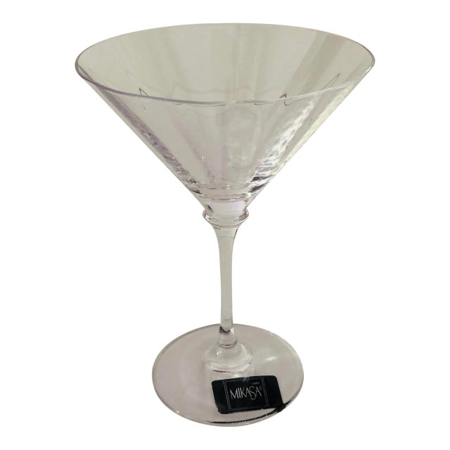Contemporary Mikasa Crystal "Stephanie" Martini Glass For Sale
