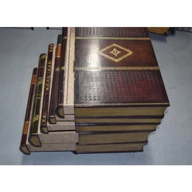 Wood Maitland-Smith Figural Stacked Books Library Office End Table For Sale - Image 7 of 11