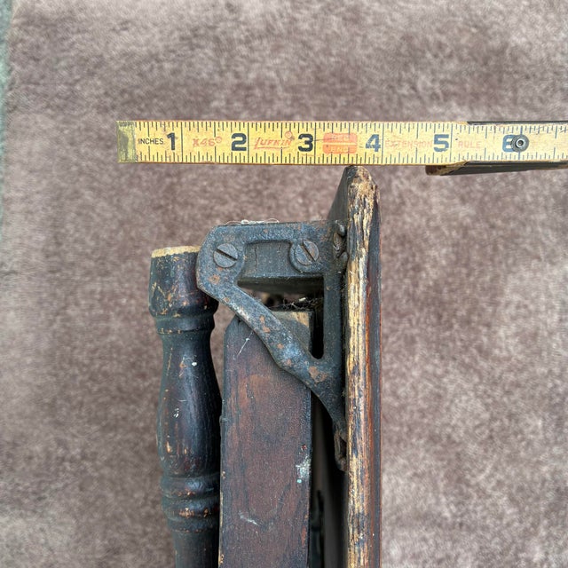 Antique American Wooden Folding Sewing Table For Sale In Cleveland - Image 6 of 12