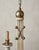 Hart Associates Vintage Hart Associates Distressed White & Brass 3-Light Chandelier For Sale - Image 4 of 4