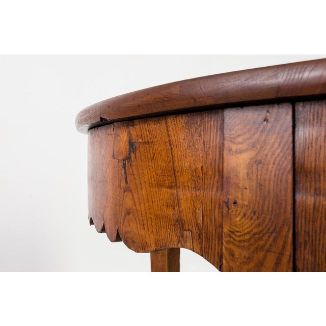 Wood Antique Biedermeier Elm Dining Table, 1800s For Sale - Image 7 of 18