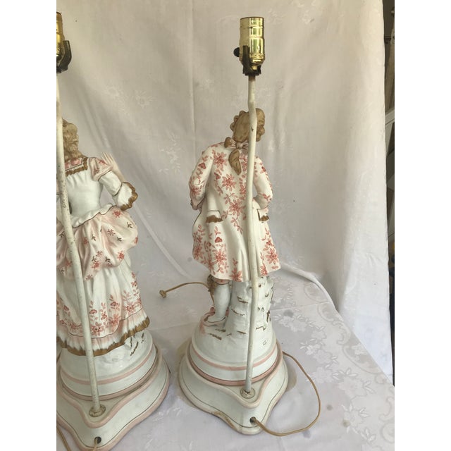 Vintage Victorian Figurines Lamps Set of 2 Chairish
