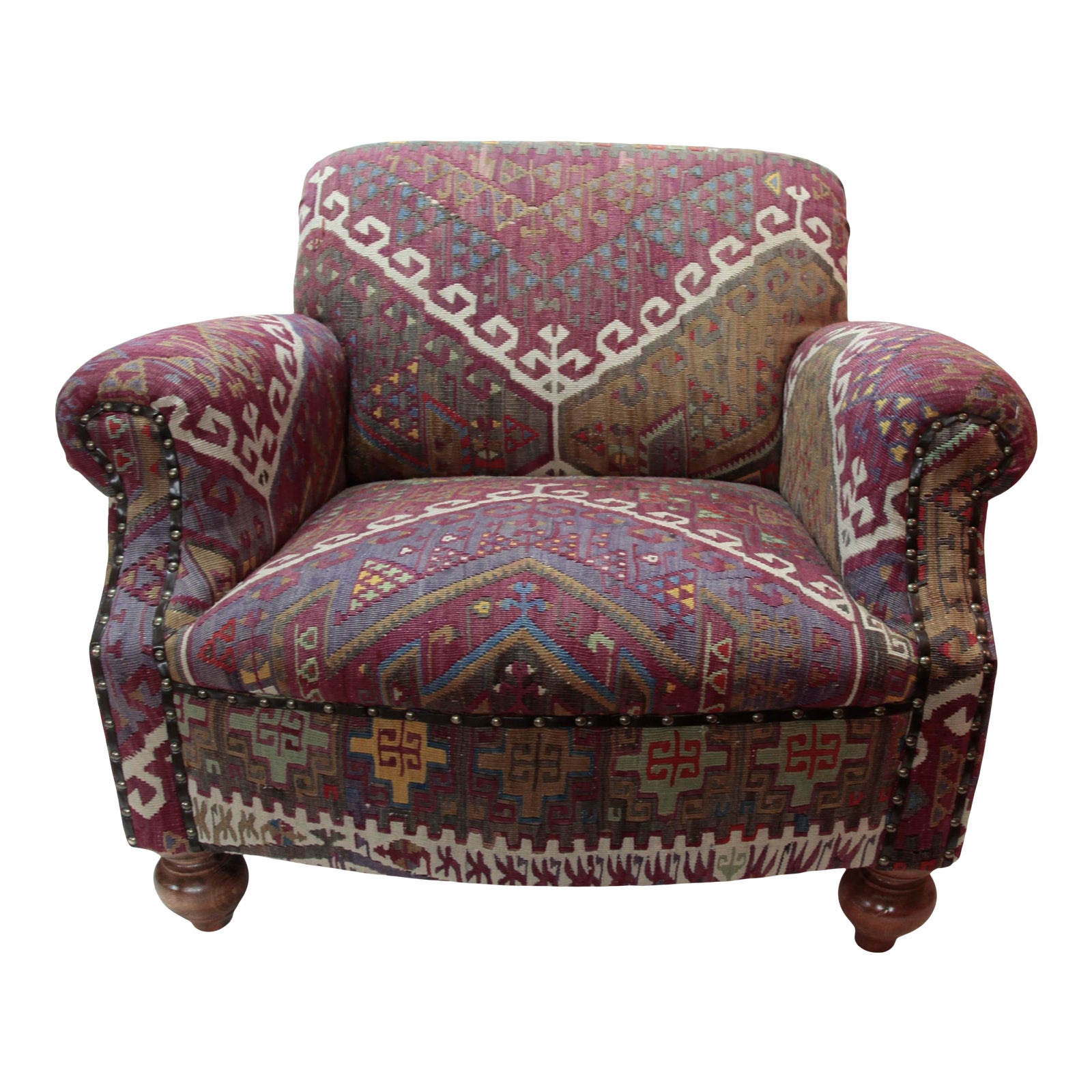 21st Century Kilim Upholstery Armchair Chairish
