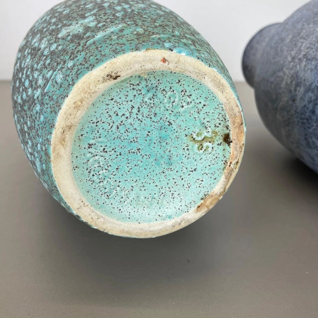 Fat Lava Ceramic Vases by Scheurich, Germany, 1970s, Set of 2 For Sale - Image 15 of 17