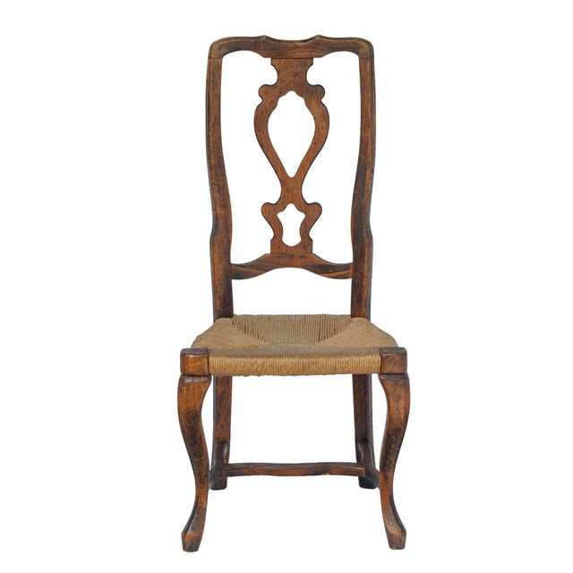 Set of 4/ 19th Century French Provincial Walnut Dining Chairs For Sale - Image 13 of 18