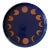 Handmade Blue and Terra Cotta Moon Phases Serving Plate For Sale