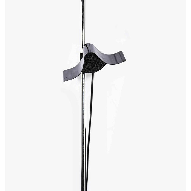 Contemporary Vintage Minimalist Chrome Floor Lamp, Italy, 1970s For Sale - Image 3 of 5
