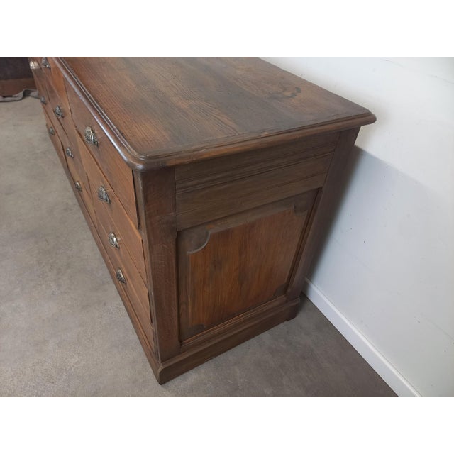 Antique Oak Shop Counter with Drawers, 1890s For Sale - Image 16 of 18