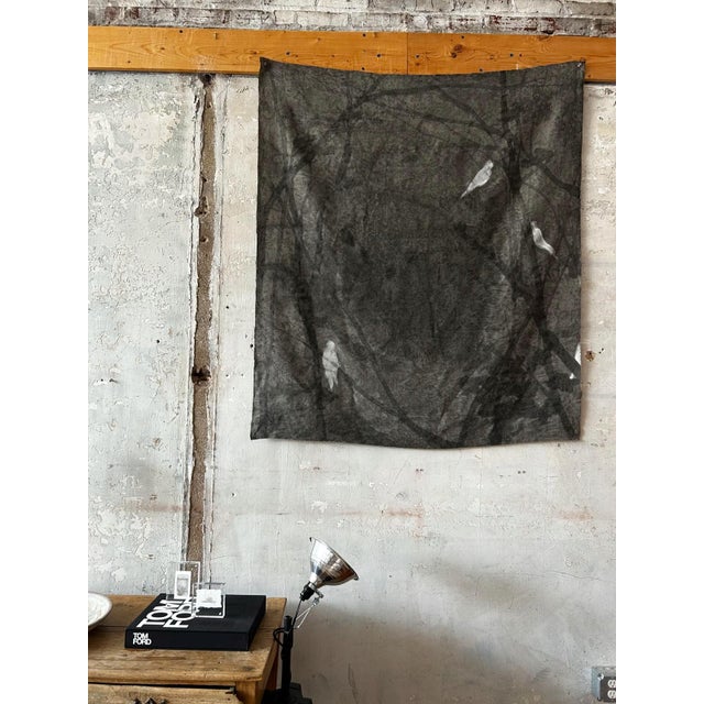 Abstract Mixed Media Landscape on Raw Linen by Chelsea Fly For Sale - Image 3 of 6