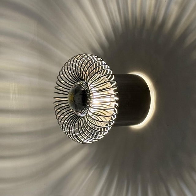 Chrome Spiral Wall Lamp from Galerie Oxar, France, 1970s For Sale - Image 9 of 14