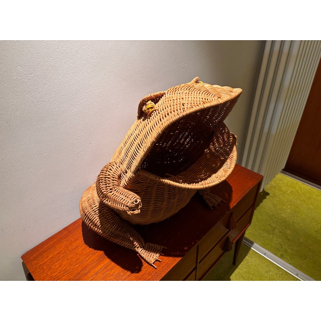 Woven Rattan Magazine Rack by Olivier Cajan, France, 1960 For Sale - Image 3 of 10