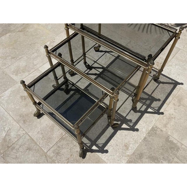Nesting Tables from Maison Jansen, Set of 3 For Sale - Image 11 of 13