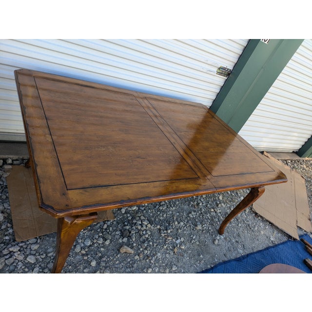 Vintage Rectangular Dining Table With Two Leaves. For Sale - Image 4 of 7