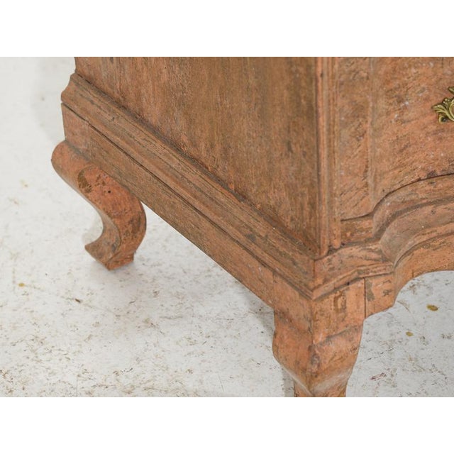 Brown Scandinavian Chest in Original Paint, 1700s For Sale - Image 8 of 11