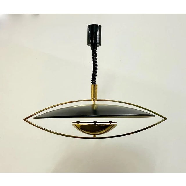 Metal Brass Pendant Lamp from Hillebrand, 1970s For Sale - Image 7 of 8