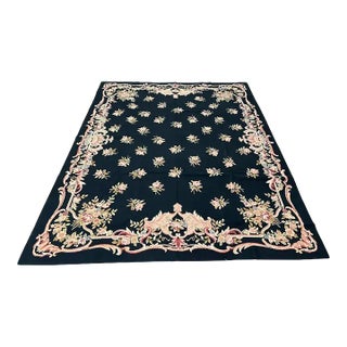 Handwoven Chinese Needlepoint French Style Rug 8'0" X 10'0" For Sale