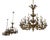 Brass 18-Light Castle Chandeliers, Set of 2 For Sale