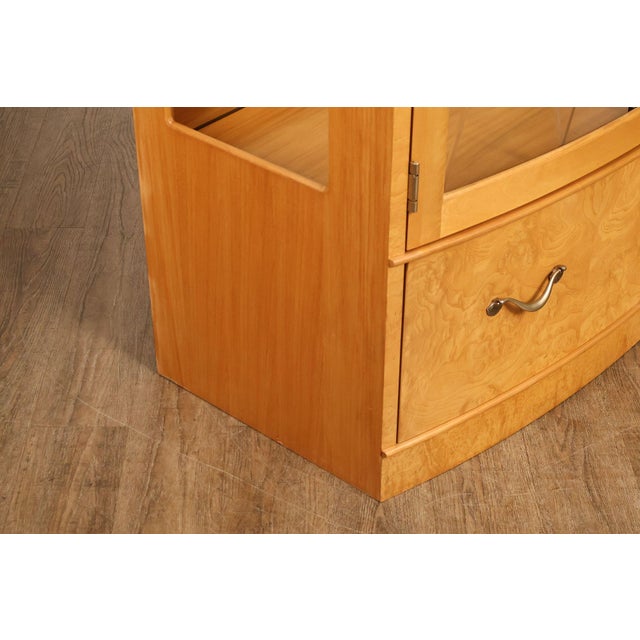 Thomasville Bogart Collection Bow Front Curio Display Cabinet For Sale - Image 10 of 18