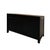 1990s Oriental Black 4 Drawers Moon Face Sideboard Buffet Table Cabinet For Sale - Image 5 of 7