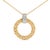 Contemporary Gold Vermeil 1/10 Cttw Diamond Bold Pendant Necklace For Sale - Image 3 of 4