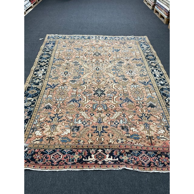 Persian 1940s Persian Hand-Knotted Heriz Area Rug For Sale - Image 3 of 10