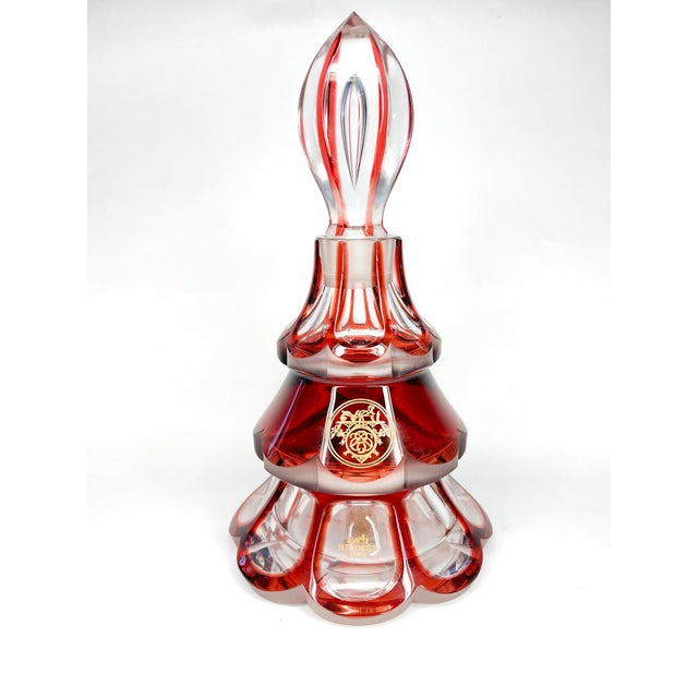 Late 20th Century Limited Edition Commemorative Hermes Crystal Perfume Decanter & Stopper Made by Saint Louis Numbered #087/400 For Sale - Image 5 of 5