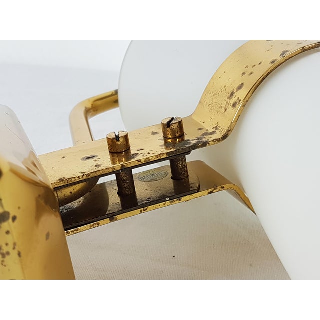 White Large Opaline Glass and Brass Sconce 2118 from Stilnovo, 1959 For Sale - Image 8 of 17