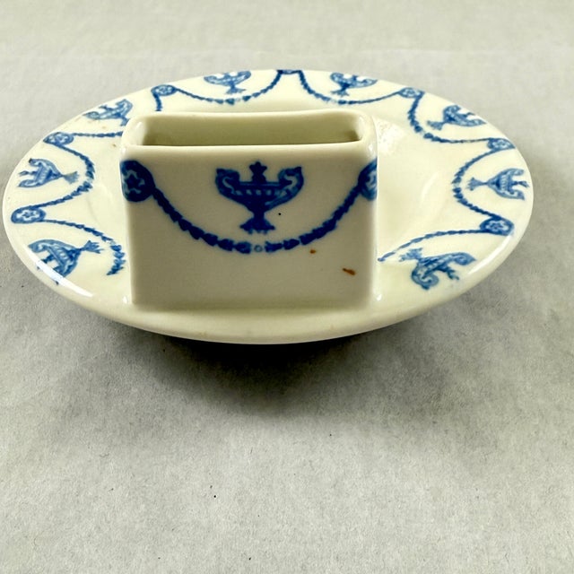 Ceramic 1920s Syracuse China Adam Pattern Match Holder Ash Tray For Sale - Image 7 of 11