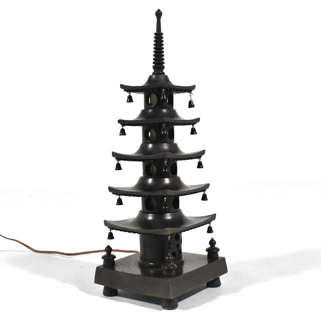 Mid 20th Century Japanese Pagoda Lamp For Sale - Image 5 of 10