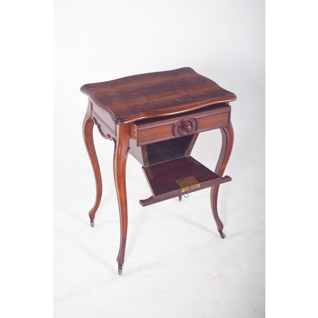 Wood English Rosewood Potty Table, 1890s For Sale - Image 7 of 10