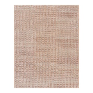 Rug & Kilim’s Modern Block Print Rug in Red and Pink with White Floral Pattern - 6x9 For Sale