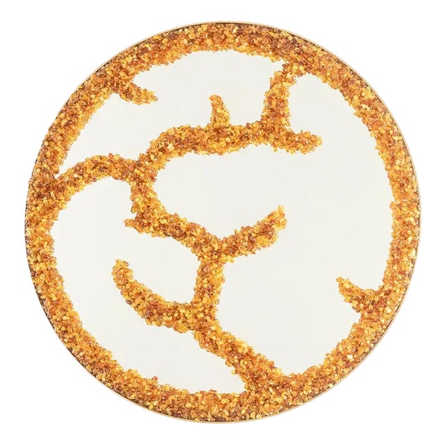 Circular Mirror in Semi-Precious Stones For Sale