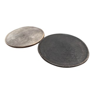 Francisco Martiniz Oaxacan Earth & Smoke Clay Platters, Set of Two For Sale