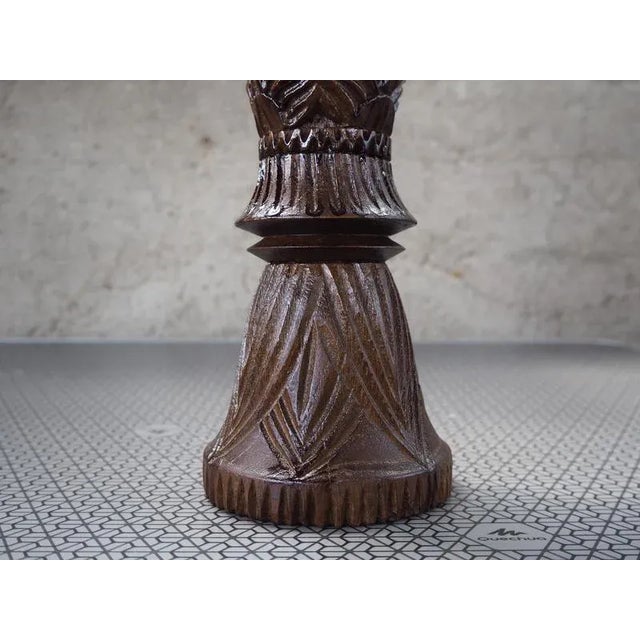 Gold Mid-Century Wooden Vase, Czechoslovakia, 1960s For Sale - Image 8 of 13