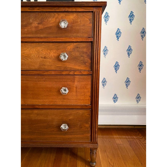 Antique Early 1800s Western Maryland Neoclassical Walnut Chest of Drawers For Sale - Image 11 of 14
