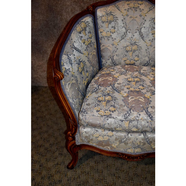 Vintage Carved Walnut French Style Rounded Back Chair Chairish