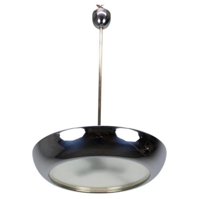 UFO Pendant Lamp by Josef Hurka for Napako, Former Czechoslovakia, 1930s For Sale - Image 14 of 14
