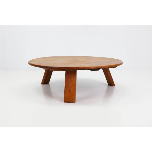 Large Brutalist French Wooden Table from Pierre Chapo, 1970 For Sale - Image 9 of 10