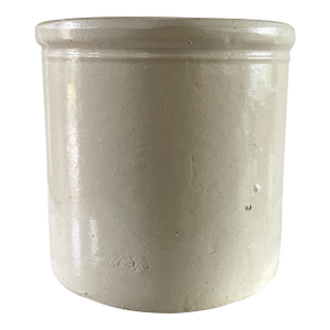 Mid 20th Century Earthenware Pottery Fermenting Crock Farmhouse Country Storage Vessel