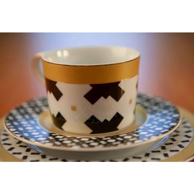 250 ml Cups with Saucer and Dessert Plate by Jenny Pierrot for Zaklady Porcelany Cmielow, Set of 2 For Sale - Image 10 of 11