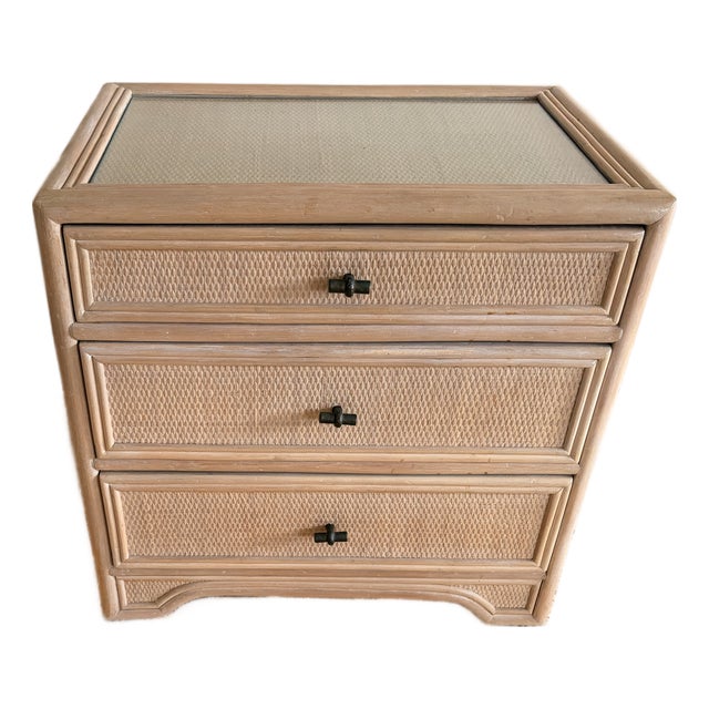 Vintage Ficks Reed Nightstand For Sale