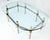 Mid-Century Modern Brass & Chrome Faux Bamboo Base 3/4" Thick Oval Glass Top Coffee Table For Sale - Image 3 of 12