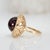 Red 10.6Ct Rubellite Garnet Ring With Natural Diamonds Halo: Solid 14k Gold, Size 6.75 For Sale - Image 8 of 8