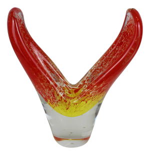 Vintage Rubing Glass Vase, 1920s