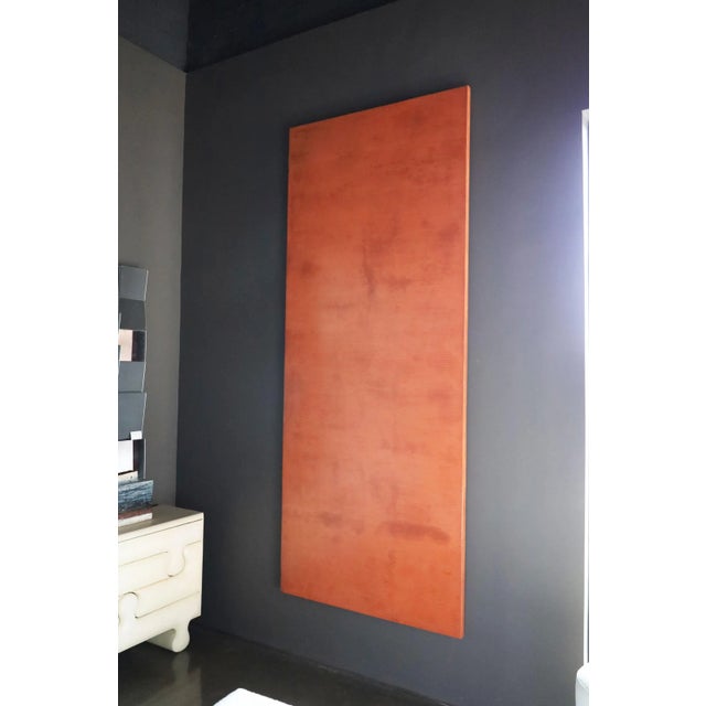Orange Kris Cox Curtain Series, 2006, Mixed Media on Board, Signed Verso For Sale - Image 8 of 8
