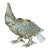 Vintage Boho Patinated Metal Parrot Candle Holder For Sale